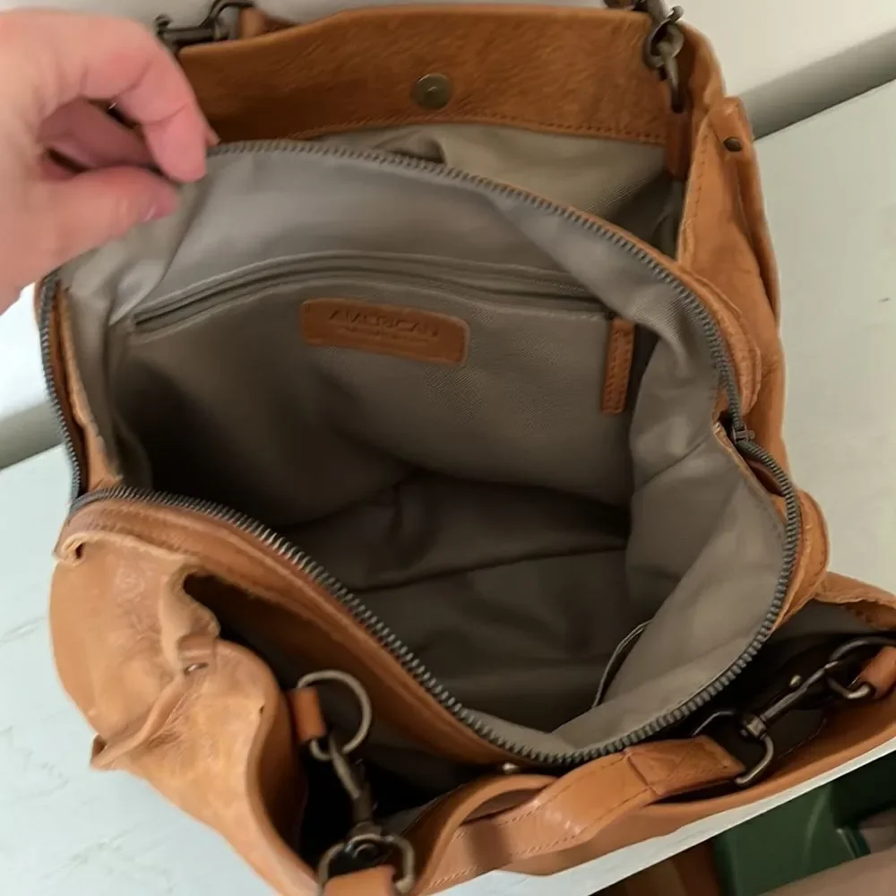 American Leather Co Tan Lenox Shoulder Bag